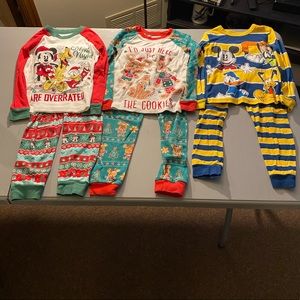 Boys 3 Pairs of Disney Size 6 Pajama Sets